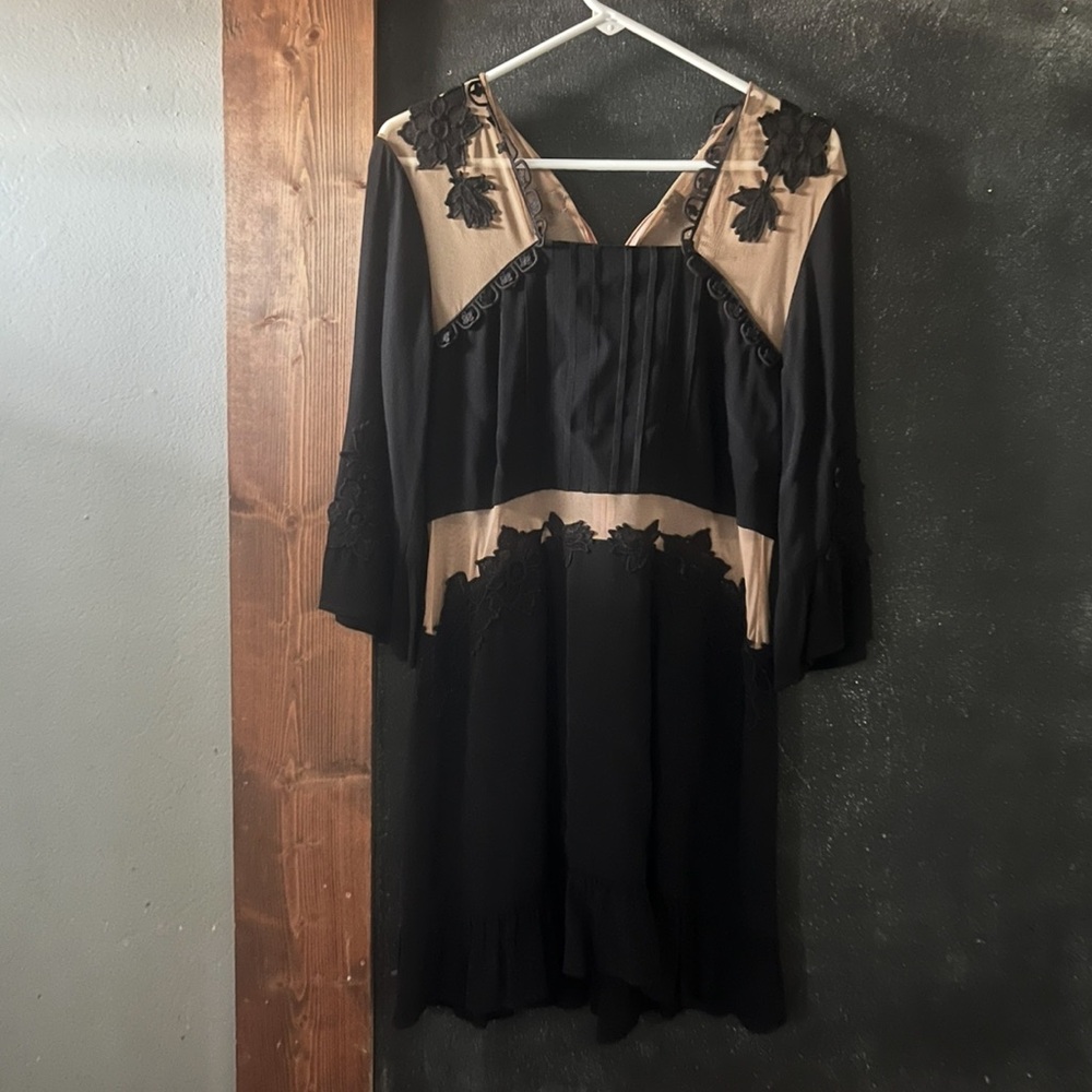 For love and lemons Black Dress with Beige mesh size L vguc